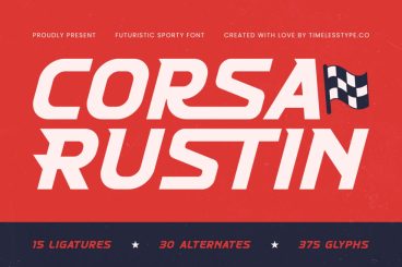 Corsa Rustin Sporty Font