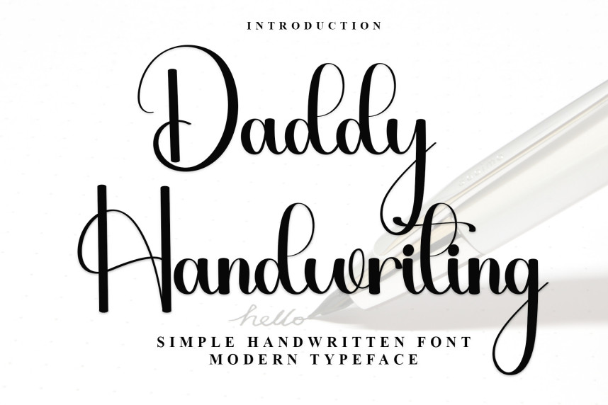 Daddy Handwriting - Modern Script Font - Befonts