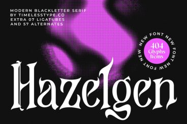 Hazelgen - Modern Blackletter Serif Font