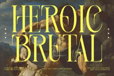 The Heroic Brutal Typeface
