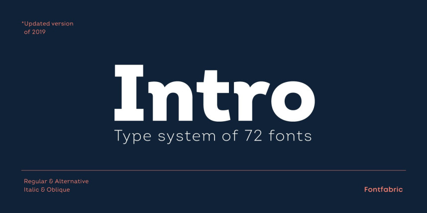 Intro Font Family - Befonts
