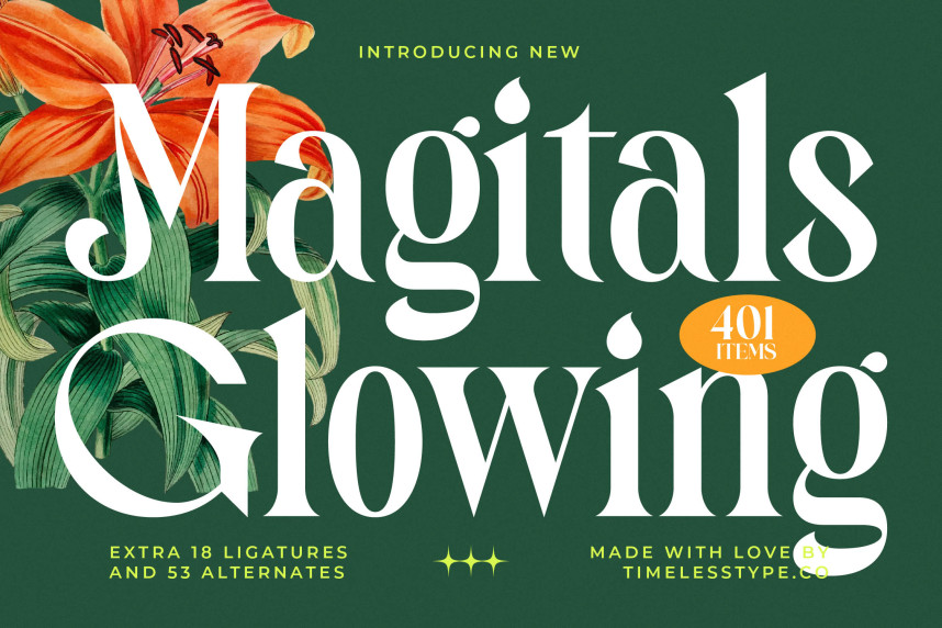 Magitals Glowing Typeface
