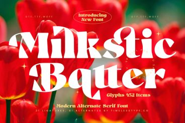 Milkstic Batter Typeface