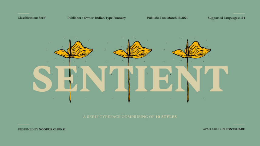 Sentient Font Family - Befonts