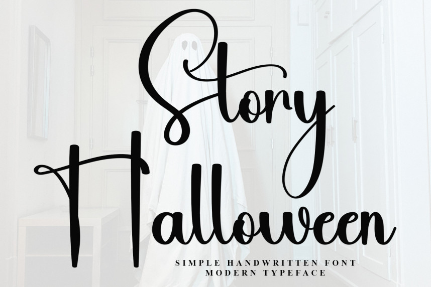 Story Halloween Style Script Font - Befonts