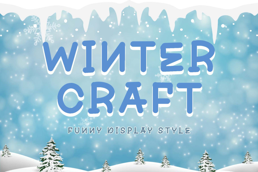 Winter Minecraft Lettering Winter Craft Font - Befonts