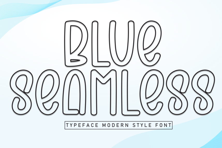 Blue Seamless - Modern Style Font - Befonts