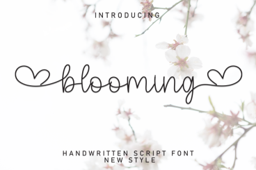 Blooming Handwritten Script Font