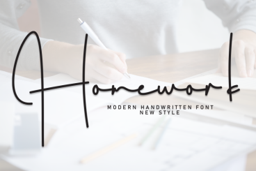 Homework - Modern Handwritten Font