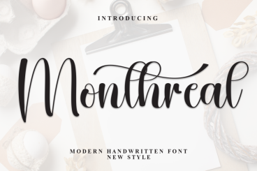 Monthreal - Modern Handwritten Font