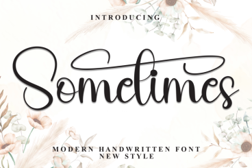 Sometimes - Modern Handwritten Font