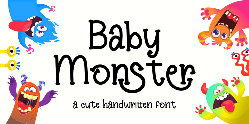 Baby Monster Font - Befonts