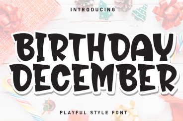 Birthday December Playful Font