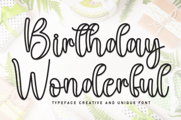 Birthday Wonderful - Creative And Unique Font