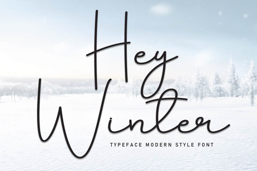 Hey Winter - Simple Handwritten Font - Befonts