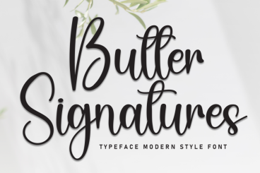 Butter Signatures - Modern Style Script Font