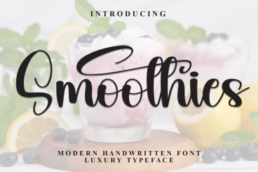 Smoothies - Modern Handwritten Font