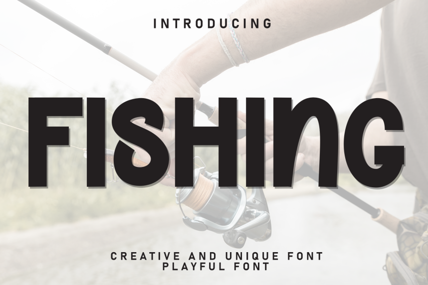 Font Fishing Rods Fishing - Playful And Unique Font - Befonts