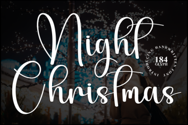 Night Christmas - Modern Handmade Font