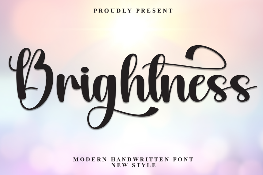 Brightness Style Script Font - Befonts