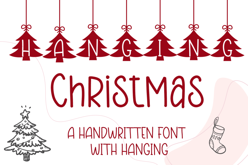 Hanging Christmas Font