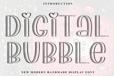 Digital Bubble - Playful And Unique Font