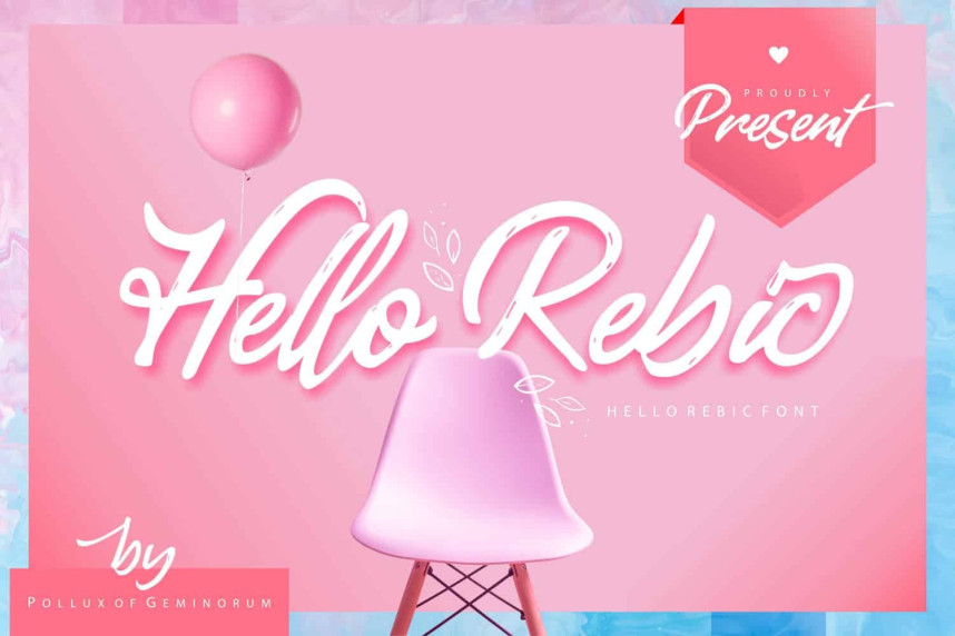 Hello Rebic Script Font - Befonts