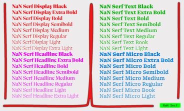 NaN Serf Font Family