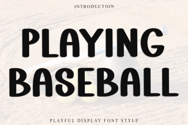 Playing Baseball Playful Font