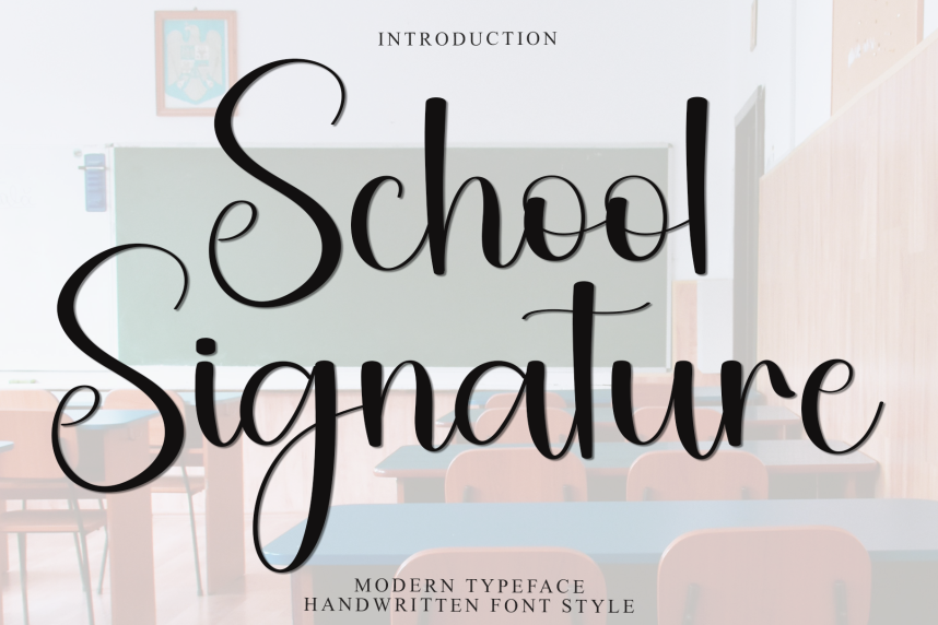 School Signature - New Script Handwritten Font - Befonts