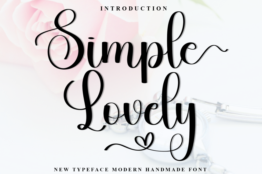 Simple Lovely - Modern Script Handwritten Font - Befonts