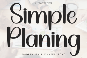 Simple Planing - Modern Style Playful Font