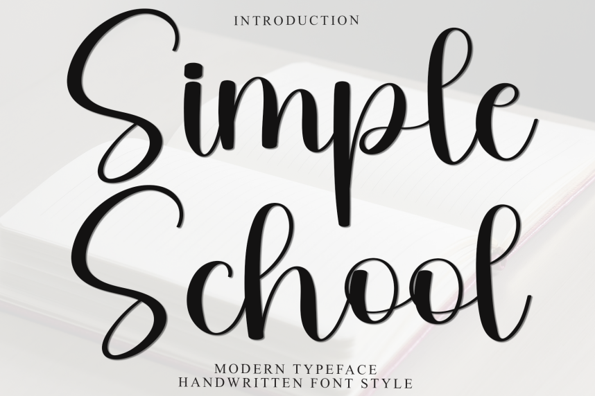 Simple School - Modern Handwritten Font - Befonts