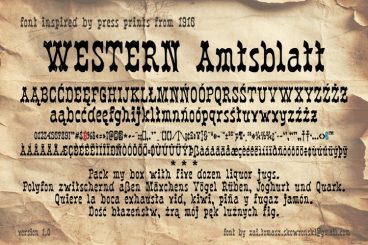 Western Amtsblatt Font