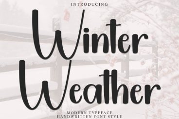Winter Weather - Modern Handmade Font