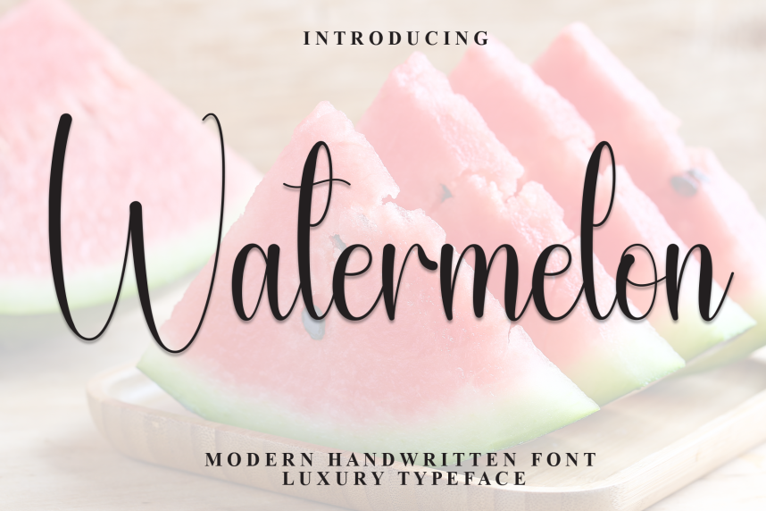 Watermelon - Modern Script Handwritten Font - Befonts