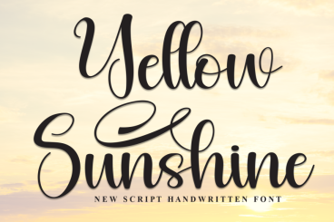 Yellow Sunshine Style Script Font