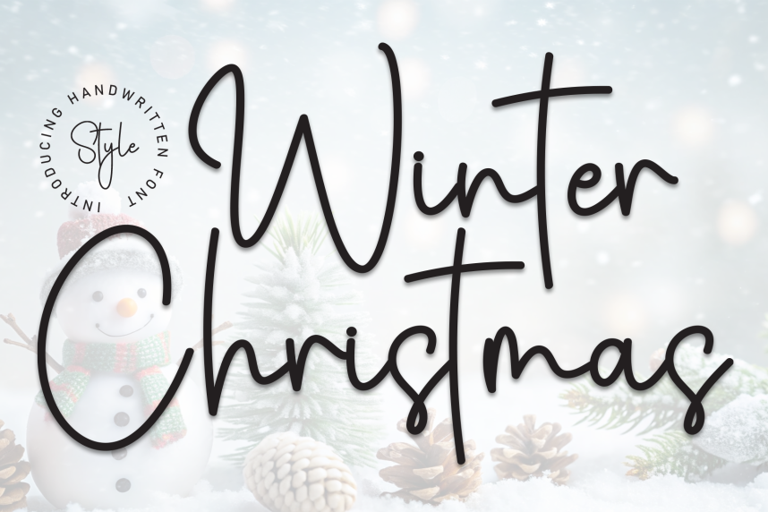 Winter Christmas Simple Handwritten Font - Befonts