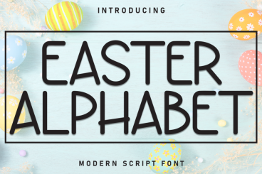 Easter Alphabet Simple Style Font