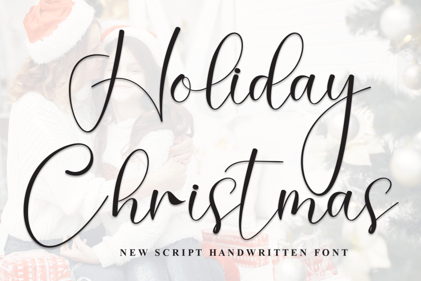 Holiday Christmas - Modern Script Handwritten Font - Befonts