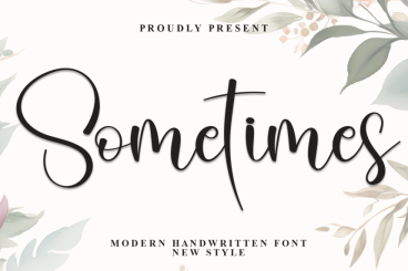 Sometimes - Script Handwritten Font