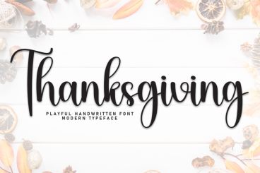 Thanksgiving Style Script Font