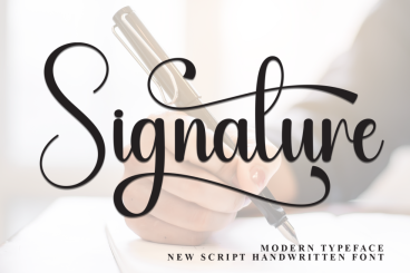 Signature - Style Handwritten Font