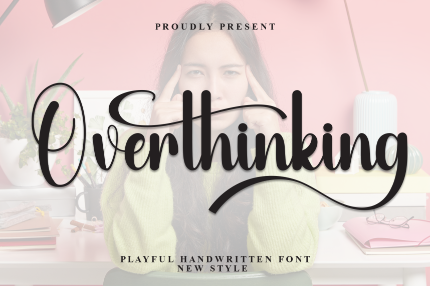 Dafont Overthinking Overthinking Style Handwritten Font - Befonts
