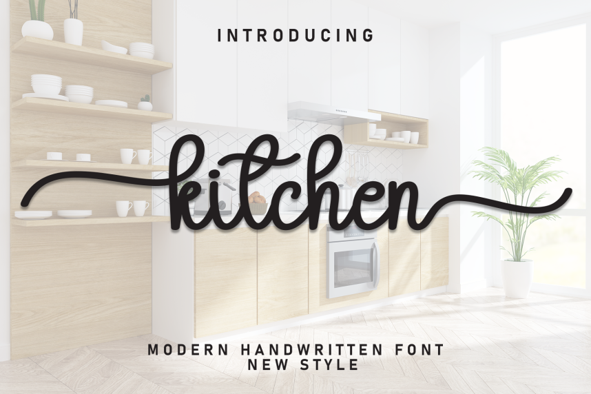 Kitchen Simple Handwritten Font - Befonts