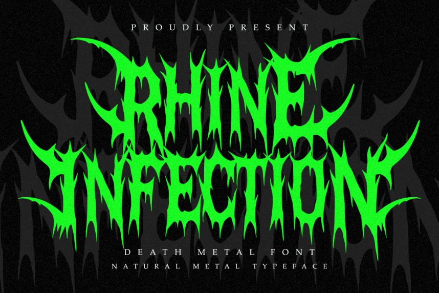 The Infected Lettering Rhine Infection Font - Befonts
