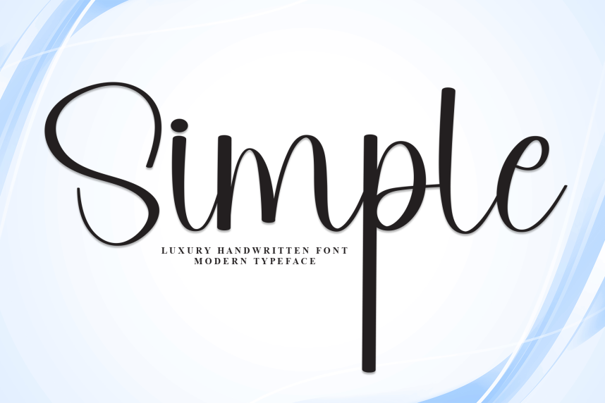 Simple - Modern Script Handwritten Font - Befonts