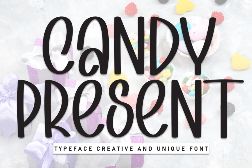 Candy Present - Creative And Unique Font - Befonts