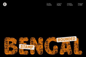 Bengal Rounded Stamp Font