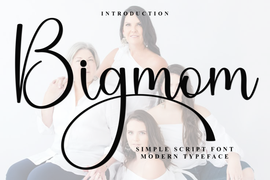 Bigmom Simple Script Font - Befonts